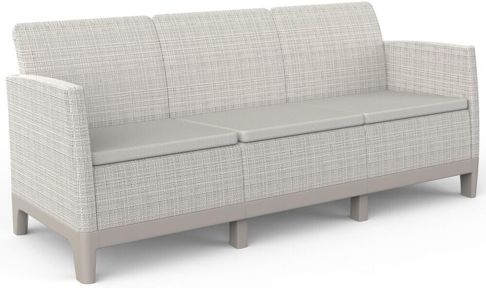 KETER SCANDI FORMA 3 SEATER SOFA - Pebble grey/Soft biege