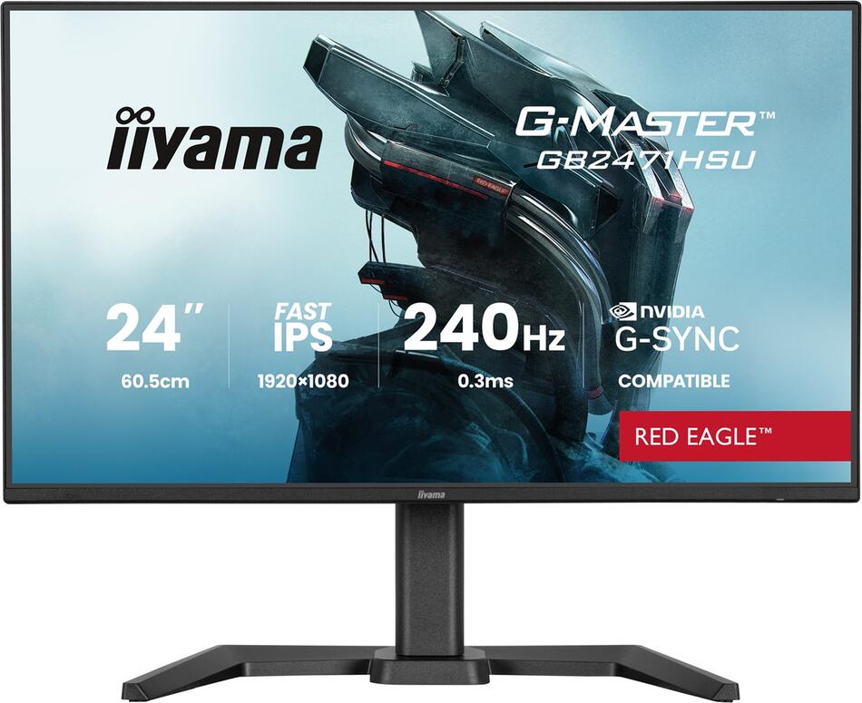 IIYAMA G-Master / GB2471HSU-B1 / 23,8" / IPS / FHD / 240Hz / 0,3ms / Černá / 3R