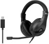 Sluchátka k PC C-TECH MHS-05, USB černá