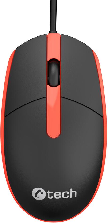 Myš C-TECH WM-10, černo/červená, USB