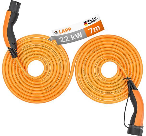 Nabíjecí kabel LAPP 75746 typ 2 22kW 32A 3 fáze 7 m
