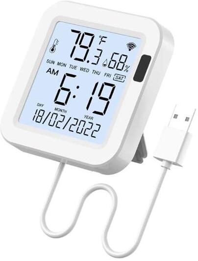 Smart senzor teploty a vlhkosti MOES WSS-FL-TH16-WH WiFi Tuya