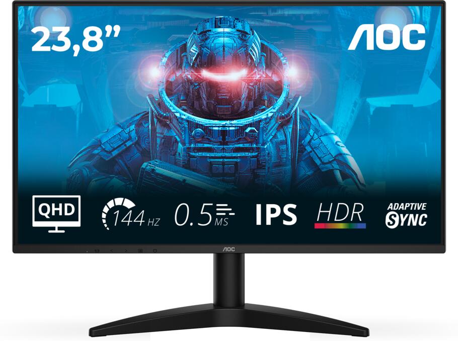 AOC LCD herní Q24B36X 23,8" IPS / 2560x1440@144Hz / 0,5ms / 300cd / HDMI / DP / VESA