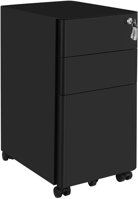 Kancelářský kontejner 30x46x59cm, kov, černá, AUK-E1130 BK Autronic