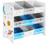 Regál na hračky, mdf, vícebarevná, AUR-E1033 WT Autronic