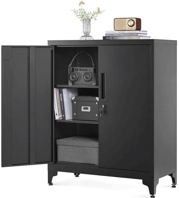 Komoda 80x40x90cm, kov, černá, AUS-E1113 BK Autronic