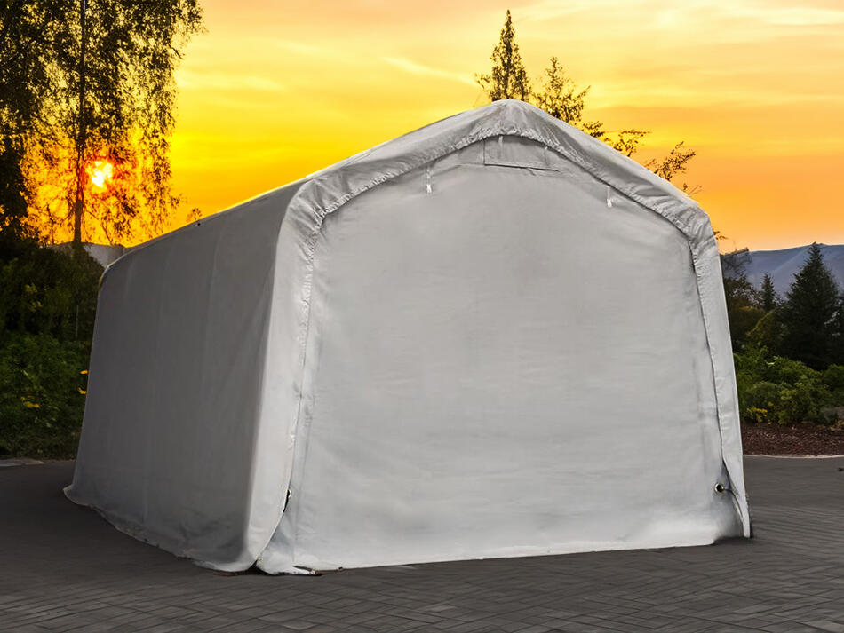Mobilní garáž Ambitent PVC 720HD 3,3 × 6 m, šedá