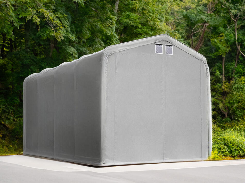 Mobilní garáž Ambitent 4 × 8 m 720HD, šedá