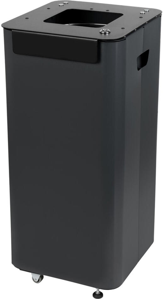 Odpadkový koš na tříděný odpad Modular, 70 l, lakovaná ocel černá