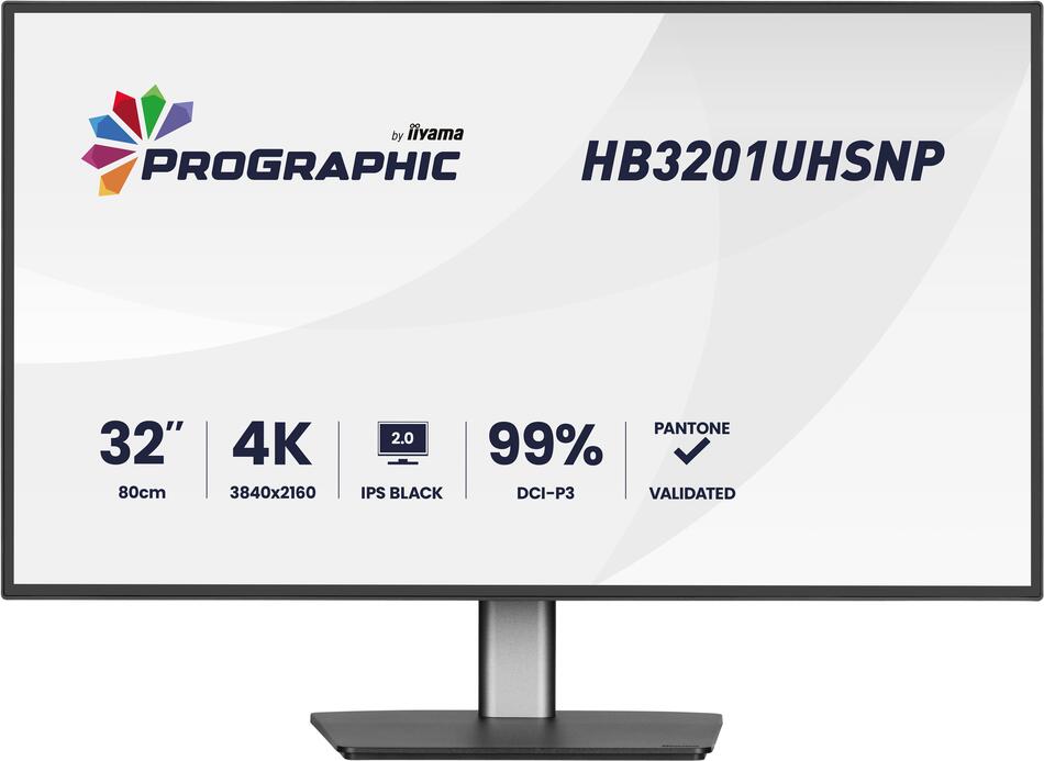 IIYAMA ProGraphic/HB3201UHSNP-B1/31,5"/IPS/4K UHD / 60Hz / 4ms / Černá / 3R