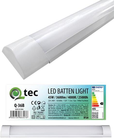 Svítidlo pod linku QTEC Q-36B 45W LED BATTEN LIGHT