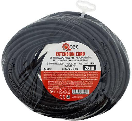 Prodlužovací kabel 1 zásuvka 25m QTEC Q-371F
