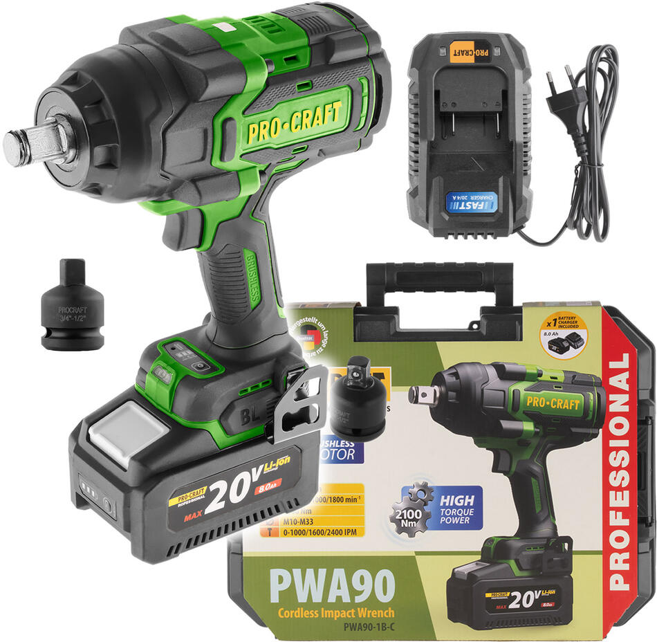 Aku rázový utahovák Procraft PWA90 / PWA90