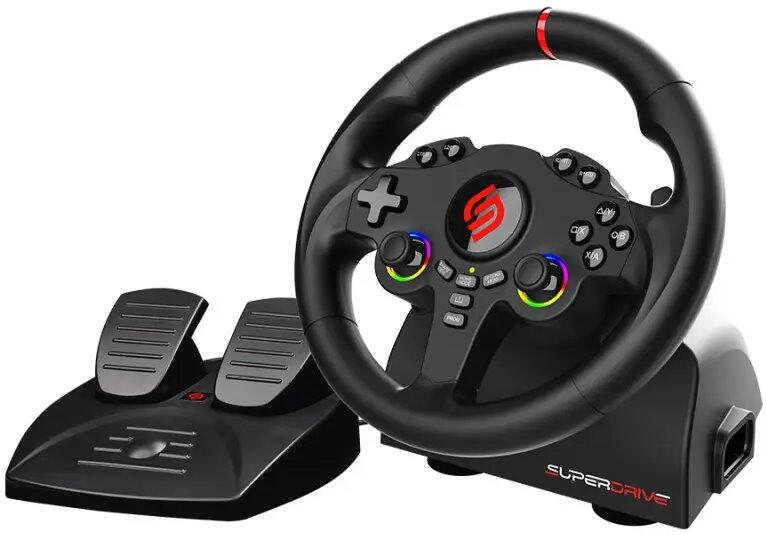 SUPERDRIVE Sada volantu a pedálů 220 RS/ PS4/ Xbox One/ Switch 1+2/ PC (SA5720-1)