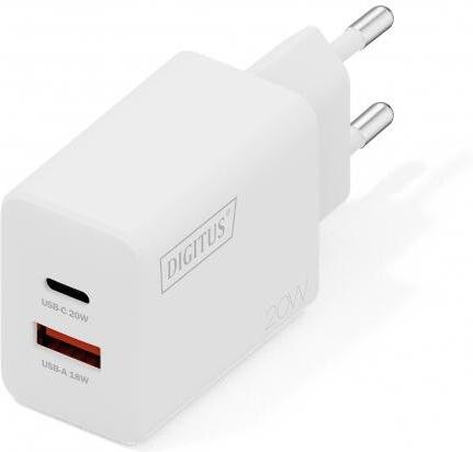 DIGITUS USB Nabíječka 20W, 1x USB-C, 1x USB-A (DA-10300)