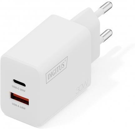 DIGITUS USB Nabíječka GaN 30W, 1x USB-C, 1x USB-A (DA-10301)