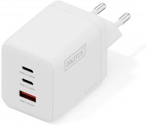 DIGITUS USB Nabíječka GaN 100W 2x USB-C, 1x USB-A (DA-10304)
