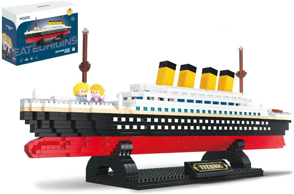 Stavebnice mini KOCO Titanic plast 1510ks v krabičce 20x15x8cm