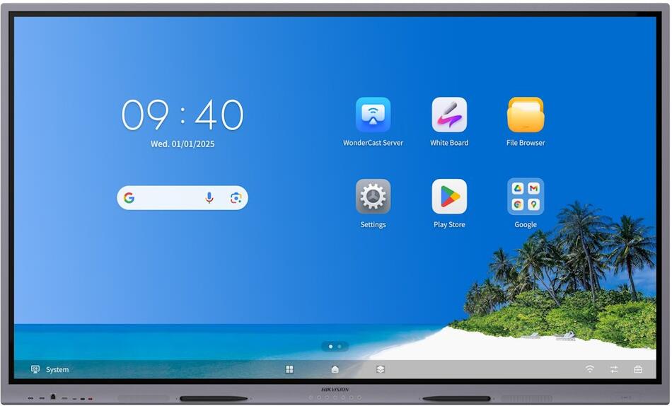 HIKVISION IFP 75" 4K, 8GB/128GB storage, 400 nit, 50 points, Android 14, USB, HDMI, Wifi ,BT, EDLA (DS-D5B75RB/EP)