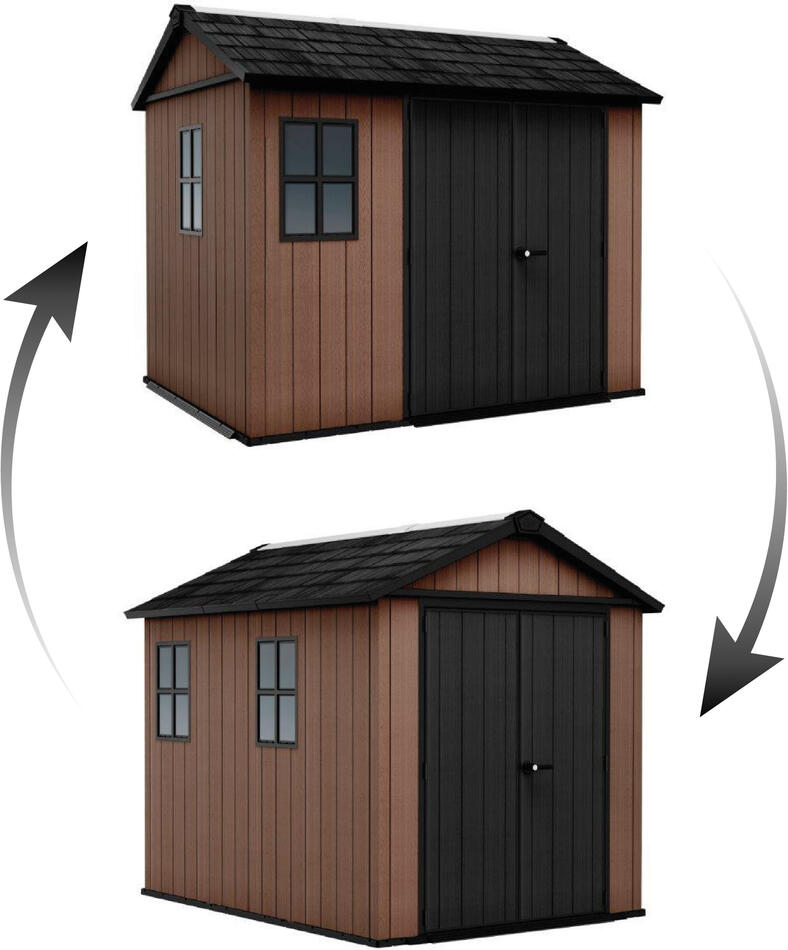 Zahradní domek Keter Newton Plus wide 9x7,5 hnědý, s podlahou
