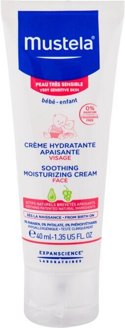 Denní pleťový krém Mustela Bébé Soothing Moisturizing Face Cream, 40 ml