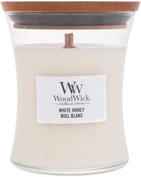 Vonná svíčka WoodWick White Honey, 275 ml