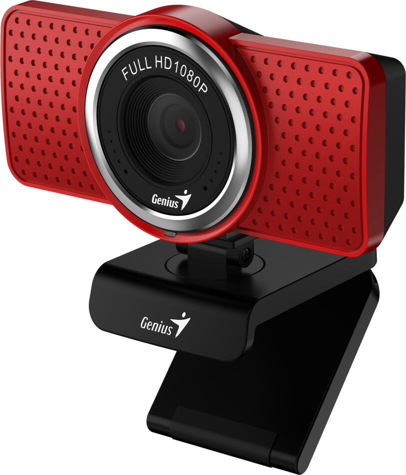 GENIUS webová kamera ECam 8000/ červená/ Full HD 1080P/ USB-C/ USB/ mikrofon (32200001409)
