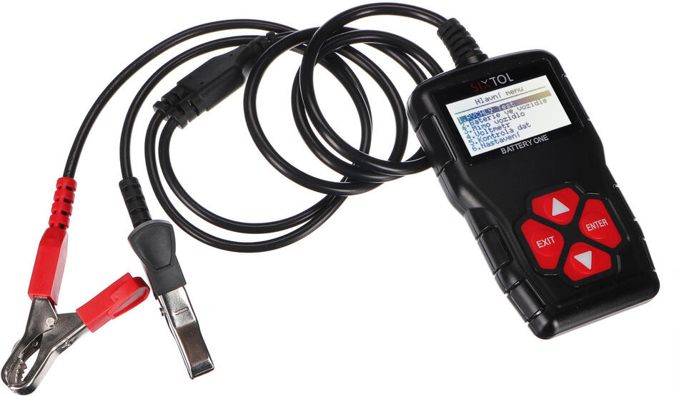 Digitální tester autobaterie BATTERY ONE v CZ/SK/EN/PL/ES SIXTOL