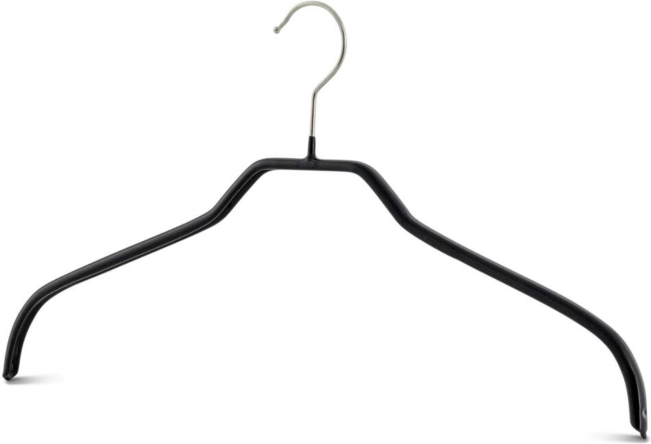 MAWA kovové ramínko SILHOUETTE, ergonomické, protiskluzové, 41 cm, černé, 10 ks