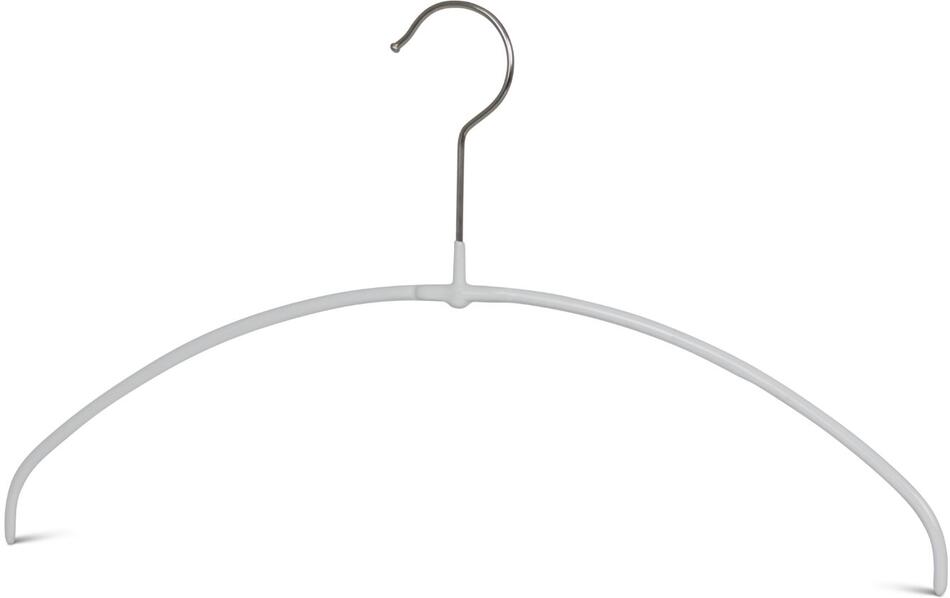 MAWA kovové ramínko ECONOMIC LIGHT, tenké, protiskluzové, 36 cm, bílé, 10 ks