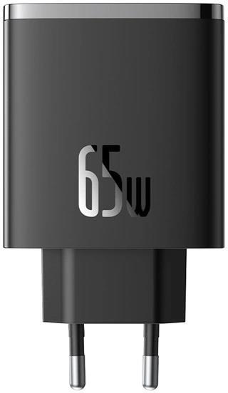 Nabíječka do sítě Baseus Cube Pro 65W, 2xUSB-C, 1xUSB černá