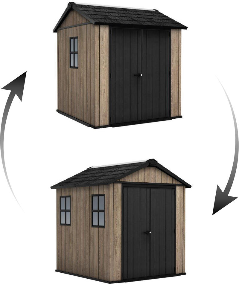 Zahradní domek Keter Apex 7,5 x 7 Ashwood, s podlahou