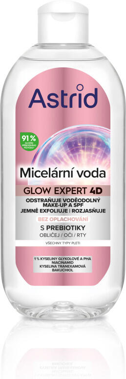 Astrid Glow Expert 4D micelární voda pro rozjasnění pleti 400 ml