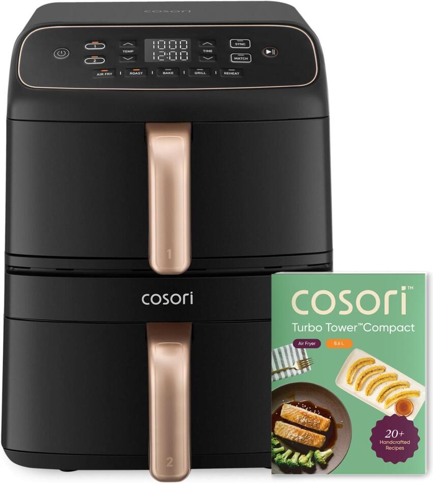 Cosori Turbo Tower Compact horkovzdušná fritéza 8,6 L černá (CAF-DC861-CEUR)