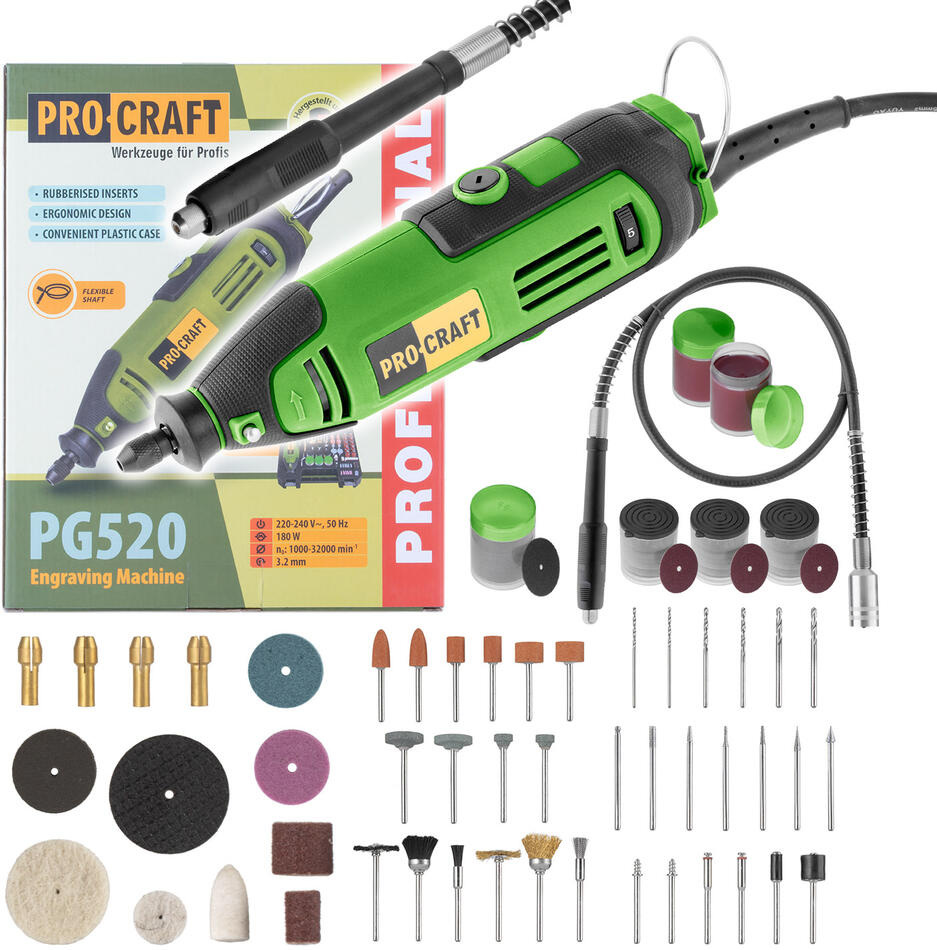 Bruska přímá s ohebným nástavcem Procraft PG520 / PG520