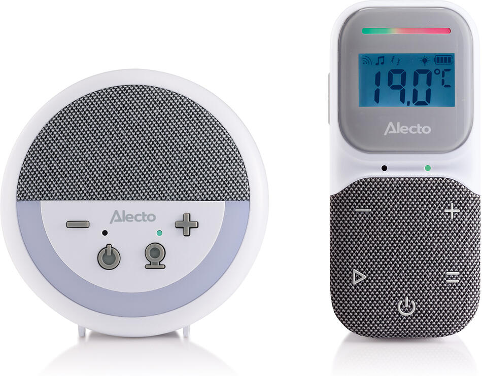 Dětská chůvička Premium Full Eco DECT Audio s projektorem, displejem, nočním světlem a ukolébavkami bílá Alecto DBX150