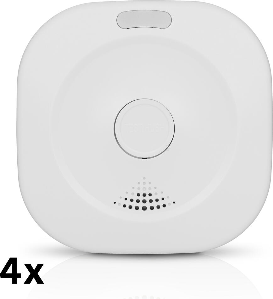 Detektor kouře Wi-Fi Smart 4-pack Bílá Alecto SMARTSMOKE11 4