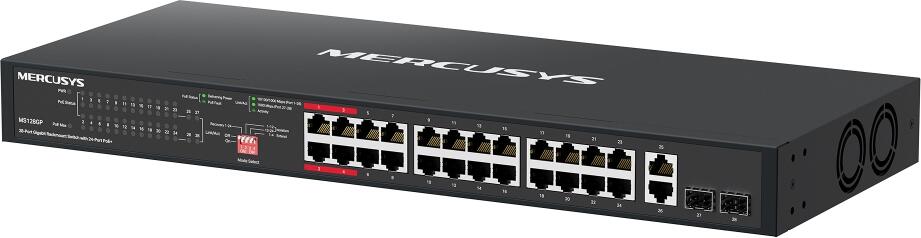 Mercusys MS128GP 28xGb rack switch(24xPOE+)