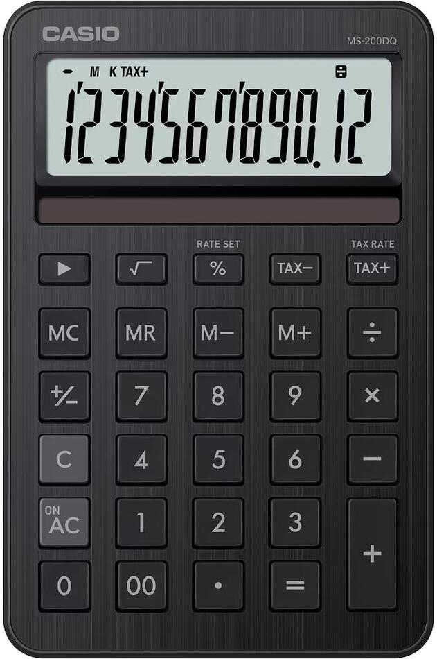 Kalkulačka CASIO MS 200 DQ BK