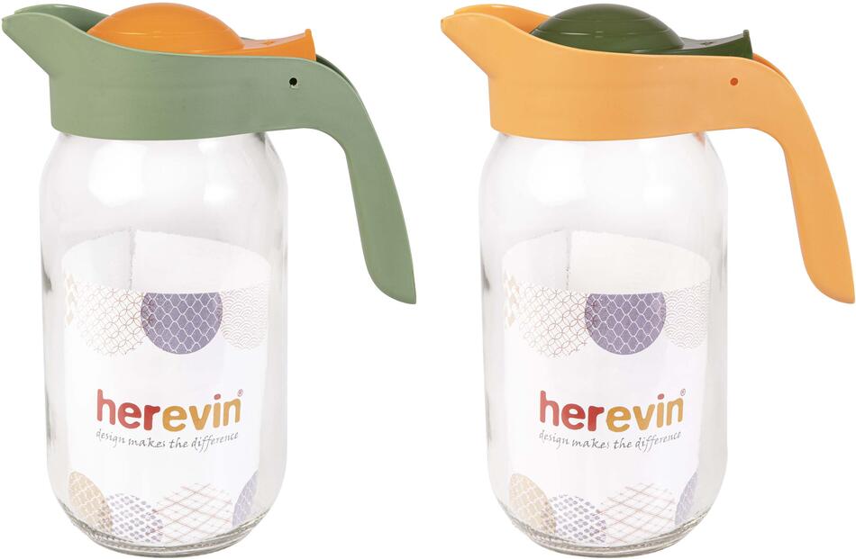 TORO dŽBÁN 1 L, SKLO/PLAST, ASS.BAREV VÍČEK