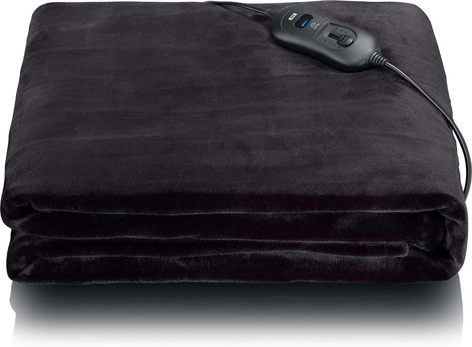 Vyhřívací pléd 180x130cm 120W černý Melissa 16760052