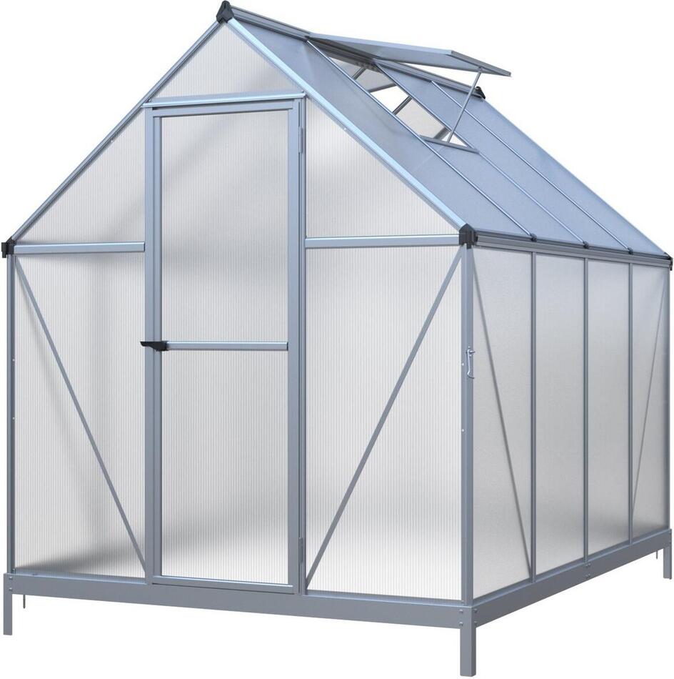 Skleník LANITPLAST SARANA 6x8 PC 4 mm stříbrný LG4275