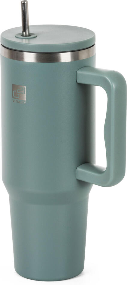 Termohrnek G21 FlowCup 1200 ml - eukalyptově zelený