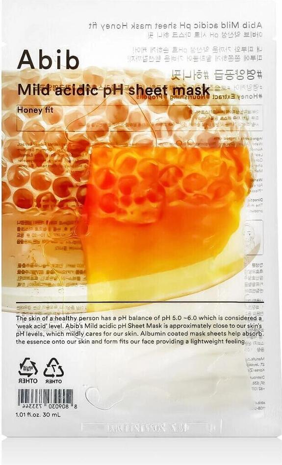 Pleťová maska Abib Mild Acidic pH Sheet Mask Honey Fit, 30 ml