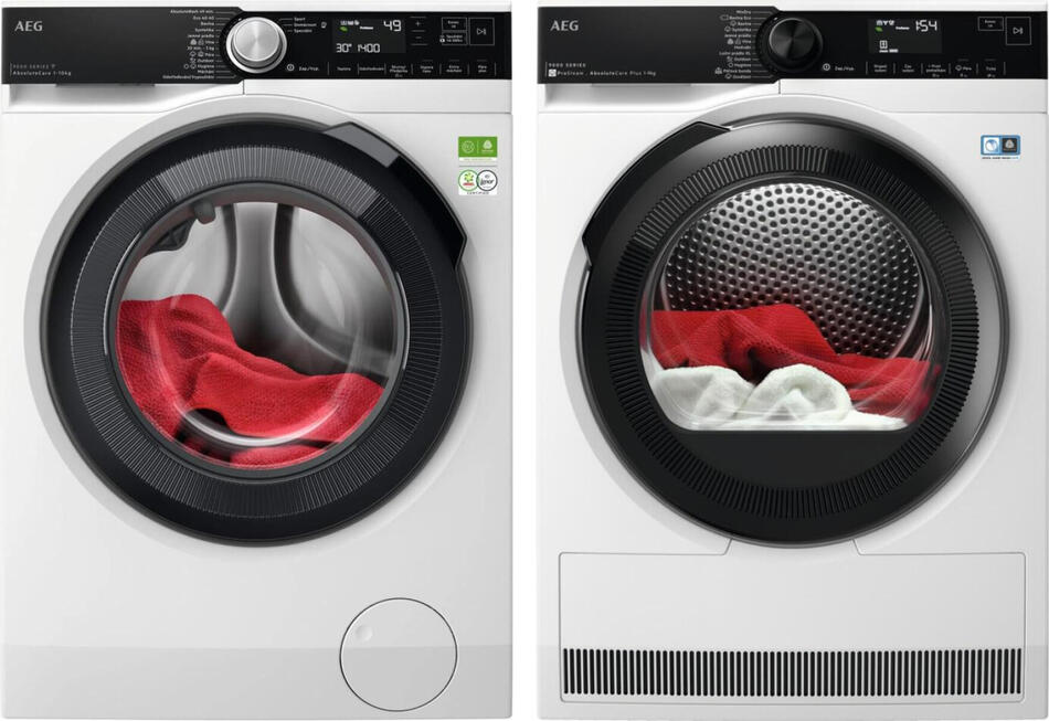 SET Pračka AEG 9000 AbsoluteCare LFR95146SUC + Sušička prádla AEG TR939M4ZC
