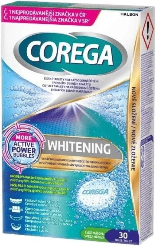 Corega Whitening čistící tablety 30 ks