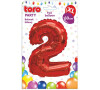 TORO BALÓNEK XL, ČÍSLICE 2, 60CM, MATNĚ ČERVENÁ
