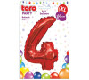 TORO BALÓNEK XL, ČÍSLICE 4, 60CM, MATNĚ ČERVENÁ