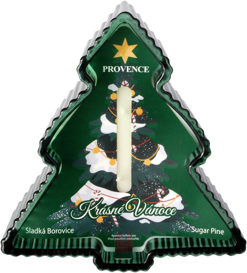 Vonná svíčka ve skle Provence 10 hodin stromek
