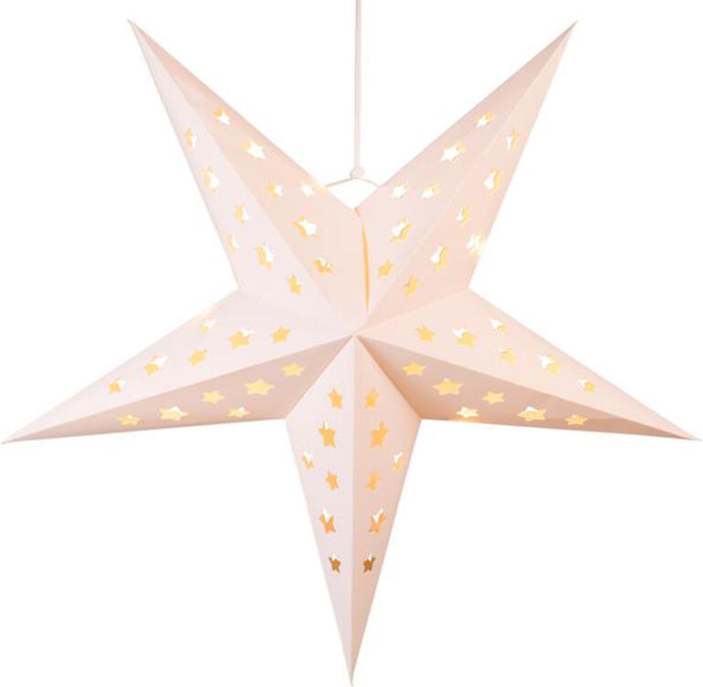 Papírová vánoční hvězda TORO 4LED 60cm